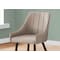 Monarch Specialties Dining Chair, Set Of 2, Side, Upholstered, Kitchen, Dining Room, Fabric, Metal, Beige, Black I 1188 - alternate 3